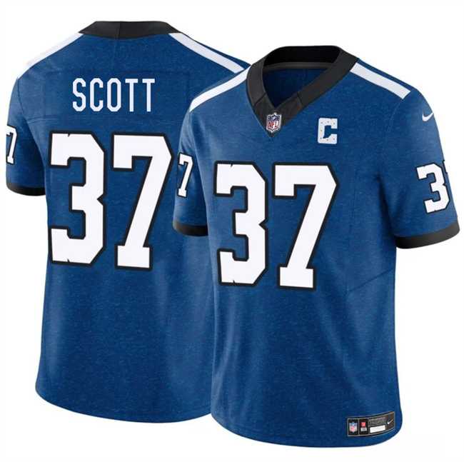 Men%27s Indianapolis Colts #37 Daniel Scott Blue 2025 F.U.S.E. Throwback Vapor Limited Stitched Jersey Dzhi->indianapolis colts->NFL Jersey